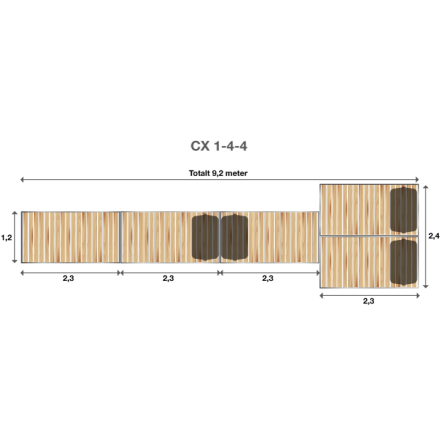 Brygga Rentukka CX 1-4-4, Landf�ste Betong