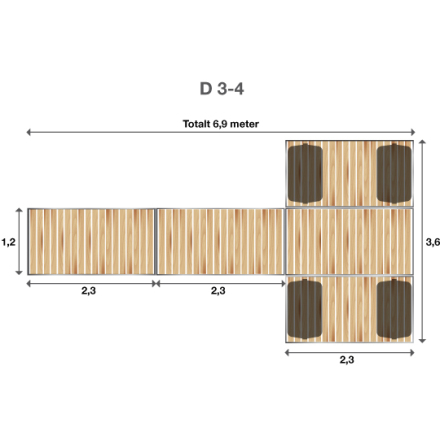 Brygga Rentukka D 3-4, Landf�ste f�r l�s mark
