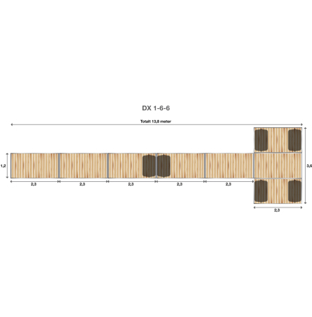 Brygga Rentukka DX 1-6-6, Landf�ste f�r l�s mark
