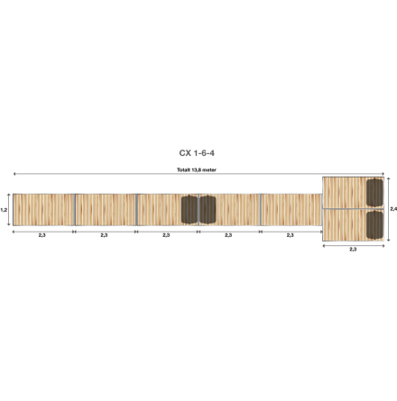 Brygga Rentukka CX 1-6-4, Landf�ste f�r l�s mark