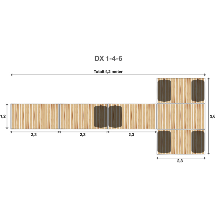 Brygga Rentukka DX 1-4-6, Landf�ste f�r l�s mark