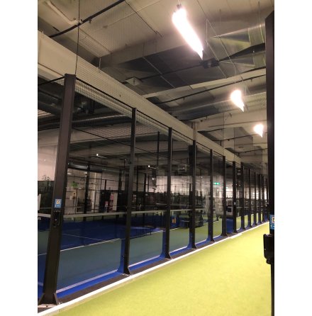 Padeln�t, 40mm svart nylon, kantsydd