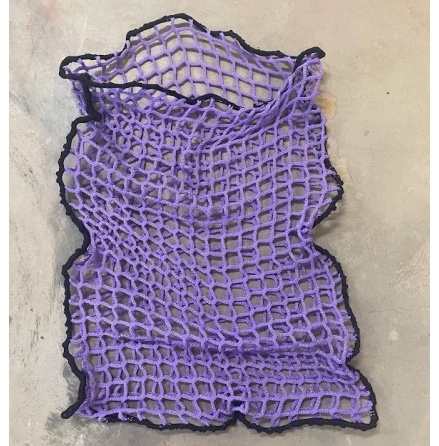 H�p�se 45 mm maska knutl�s, 75 cm x 100 cm tr�d 5mm lila